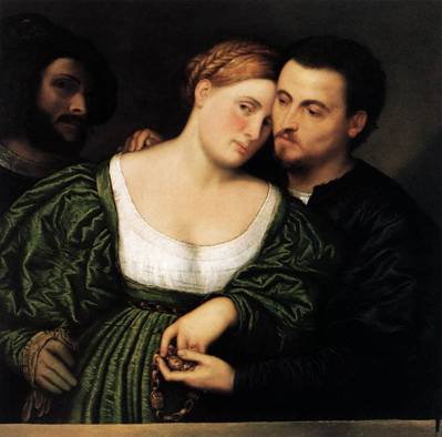 Venetian Lovers ca. 1528   Paris Bordone   1500-1571  Pinacoteca di Brera Milano